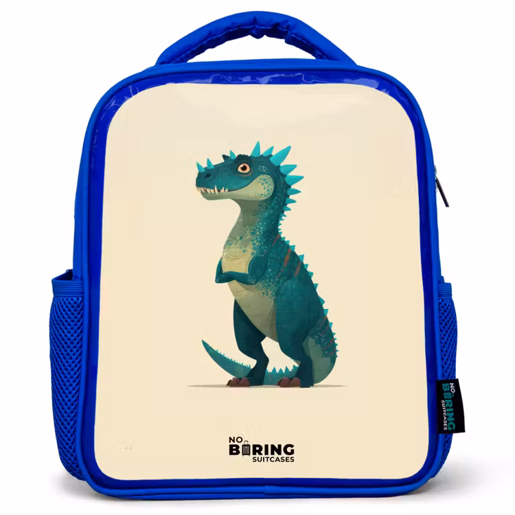 Kinderrugzak - Blauw - Dino - Dier - Blauw - Groen — 1