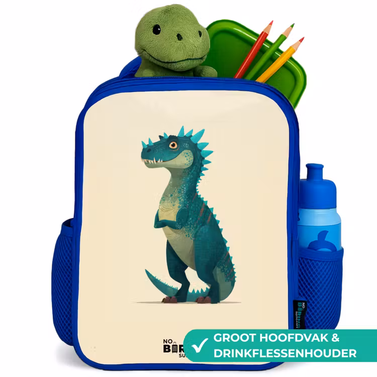 Kinderrugzak - Blauw - Dino - Dier - Blauw - Groen — 5