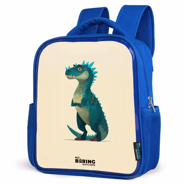 Kinderrugzak - Blauw - Dino - Dier - Blauw - Groen — 9