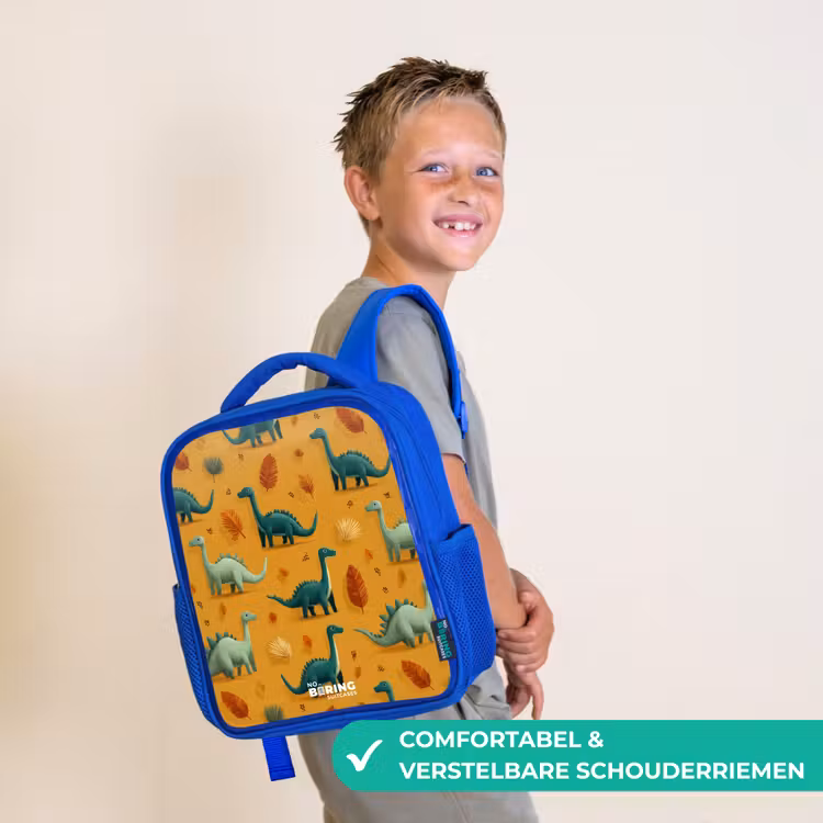 Kinderrugzak - Blauw - Dino - Dieren - Patroon — 4