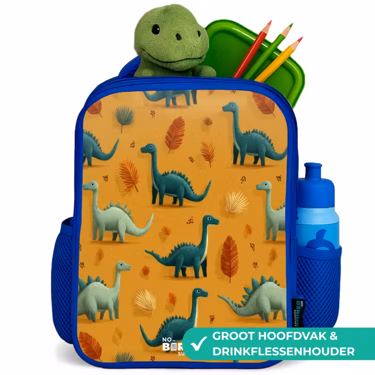 Kinderrugzak - Blauw - Dino - Dieren - Patroon — 5