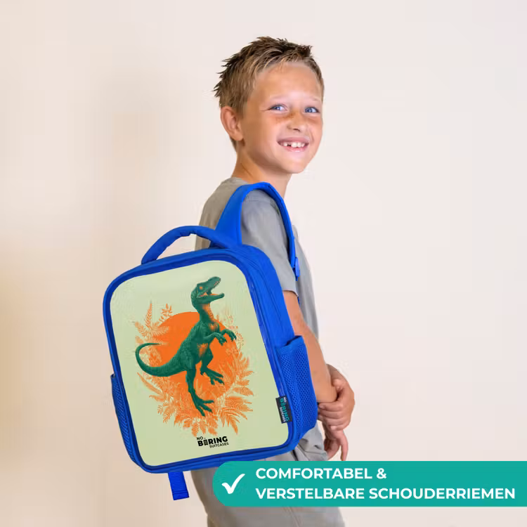 Kinderrugzak - Blauw - Dino - Natuur - Groen — 4