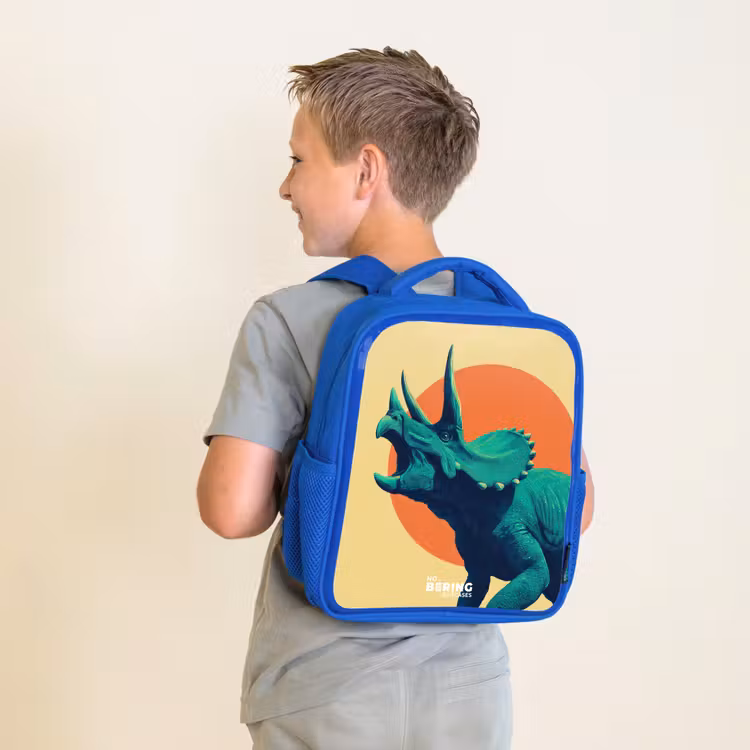 Kinderrugzak - Blauw - Dino - Triceratops - Dier — 3