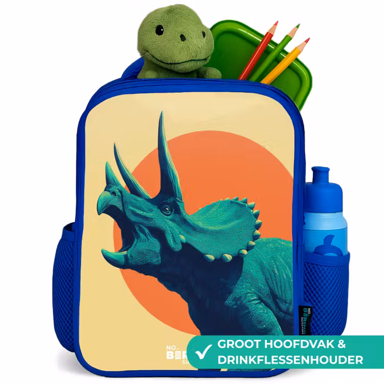 Kinderrugzak - Blauw - Dino - Triceratops - Dier — 5