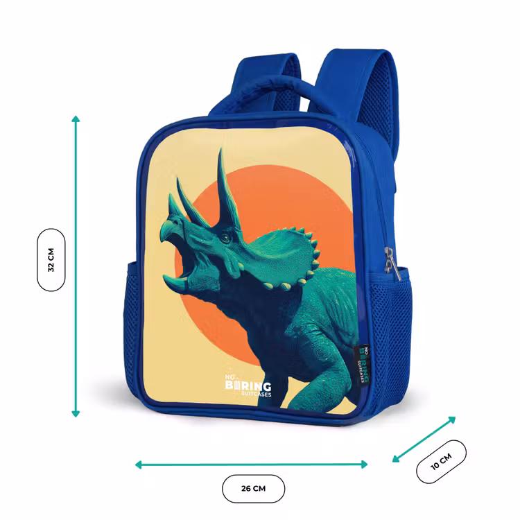 Kinderrugzak - Blauw - Dino - Triceratops - Dier — 6