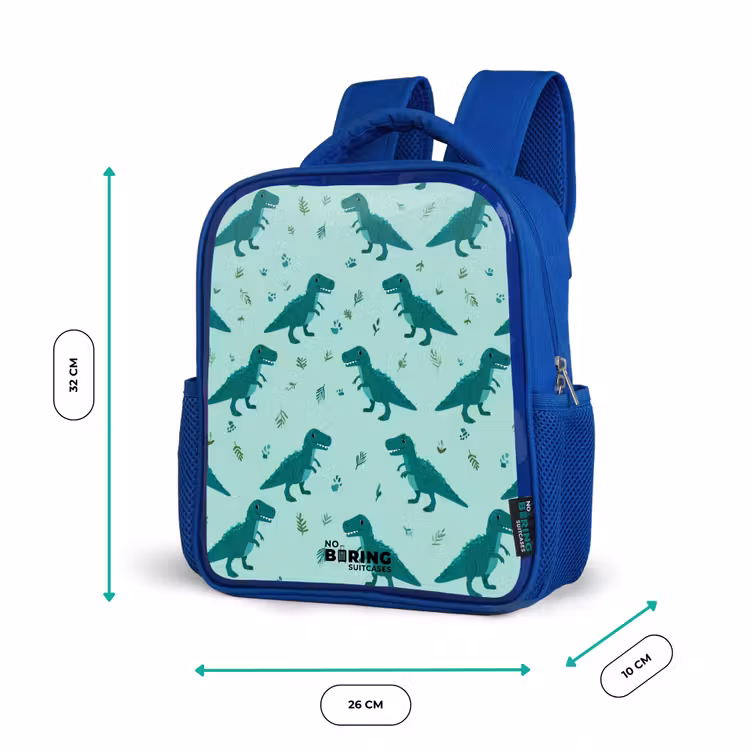 Kinderrugzak - Blauw - Dinos - Patroon - Groen — 6