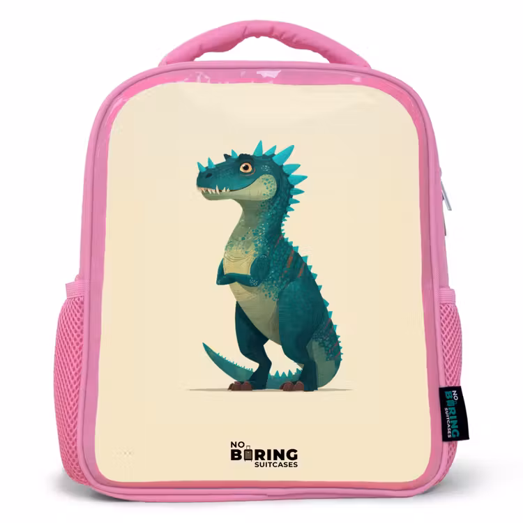Kinderrugzak - Roze - Dino - Dier - Blauw - Groen — 1