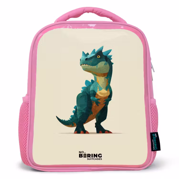 Kinderrugzak - Roze - Dino - Dier - Groen — 1