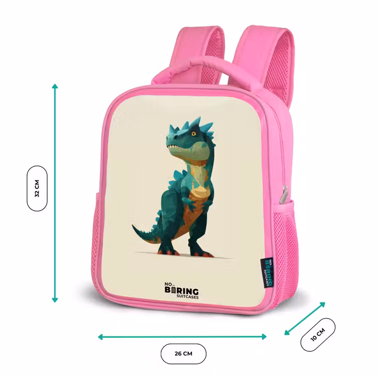 Kinderrugzak - Roze - Dino - Dier - Groen — 3