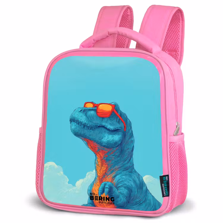 Kinderrugzak - Roze - Dino - Zonnebril - Blauw — 6