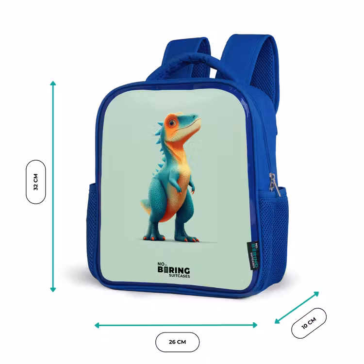 Kinderrugzak - Blauw - Dino - Dier - Groen - Oranje — 6