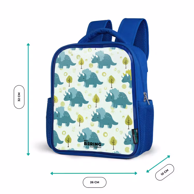Kinderrugzak - Blauw - Dinos - Patroon - Natuur — 6