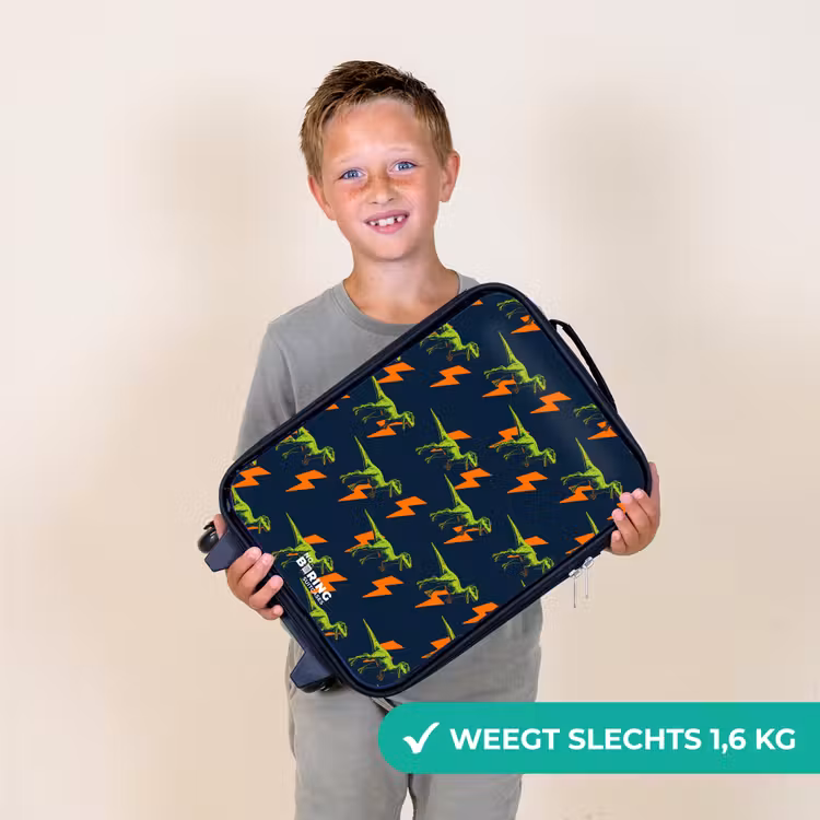 Kinderkoffer - Dinos - Bliksem - Dieren - Blauw — 2