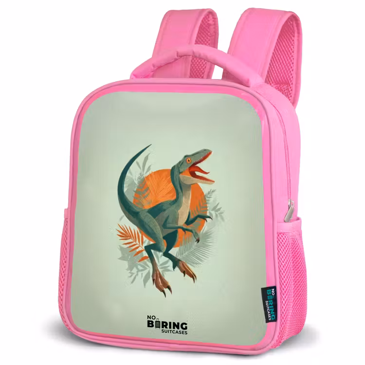 Kinderrugzak - Roze - Dier - Dino - Natuur — 6