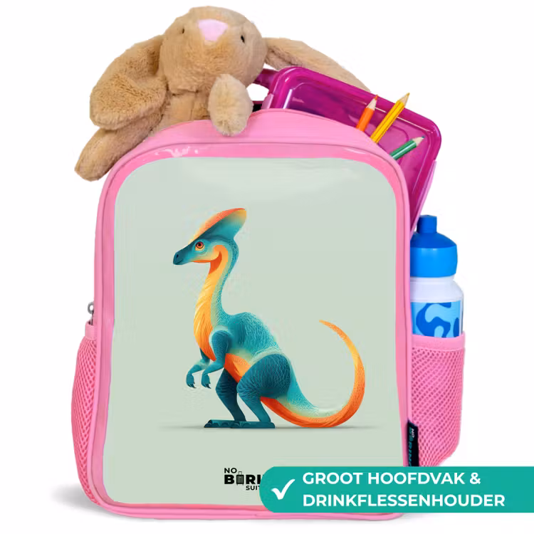 Kinderrugzak - Roze - Dino - Blauw - Dier — 2