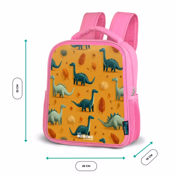 Kinderrugzak - Roze - Dino - Dieren - Patroon — 3