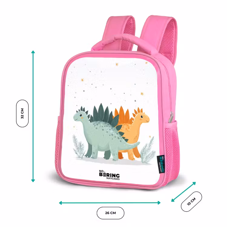 Kinderrugzak - Roze - Dinos - Dieren - Sterren — 3