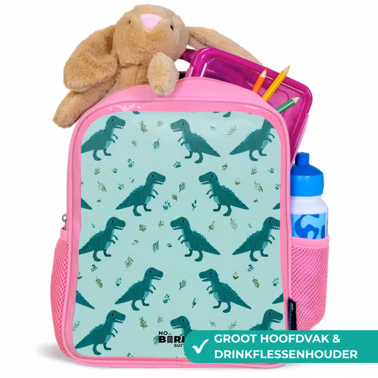Kinderrugzak - Roze - Dinos - Patroon - Groen — 2