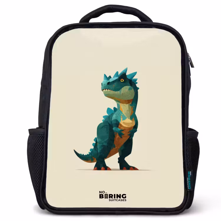 Kinderrugzak - Zwart - Dino - Dier - Groen — 1