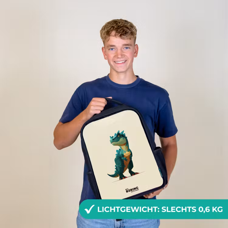 Kinderrugzak - Zwart - Dino - Dier - Groen — 3