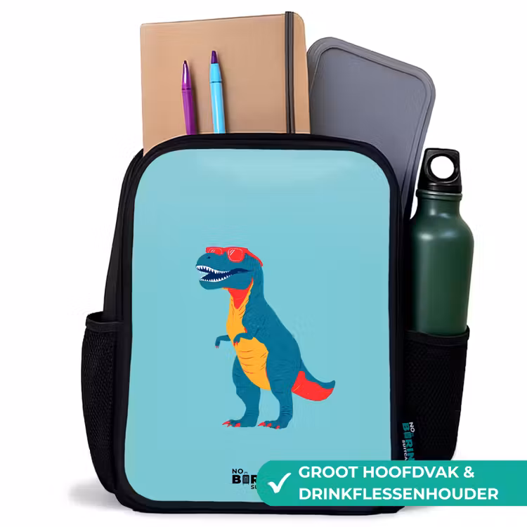 Kinderrugzak - Zwart - Dino - Dier - Zonnebril — 4
