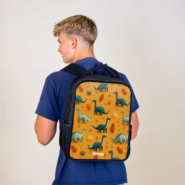 Kinderrugzak - Zwart - Dino - Dieren - Patroon — 6