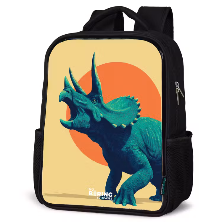 Kinderrugzak - Zwart - Dino - Triceratops - Dier — 7