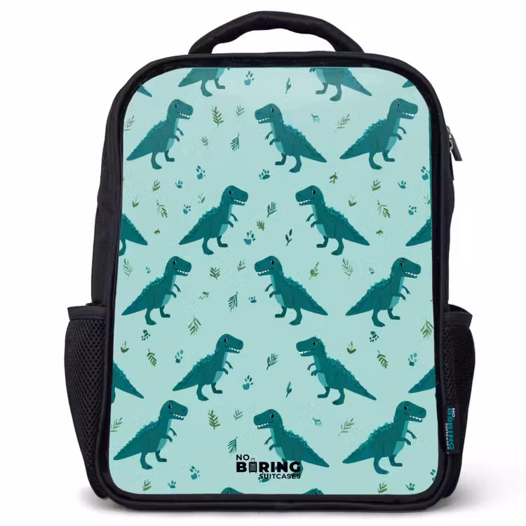 Kinderrugzak - Zwart - Dinos - Patroon - Groen — 1