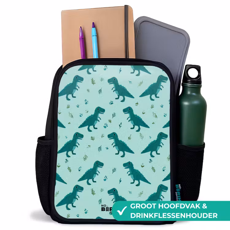Kinderrugzak - Zwart - Dinos - Patroon - Groen — 4