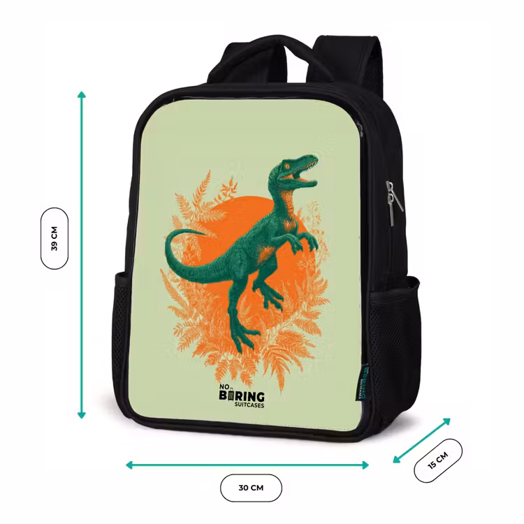 Kinderrugzak - Zwart - Dino - Natuur - Groen — 5