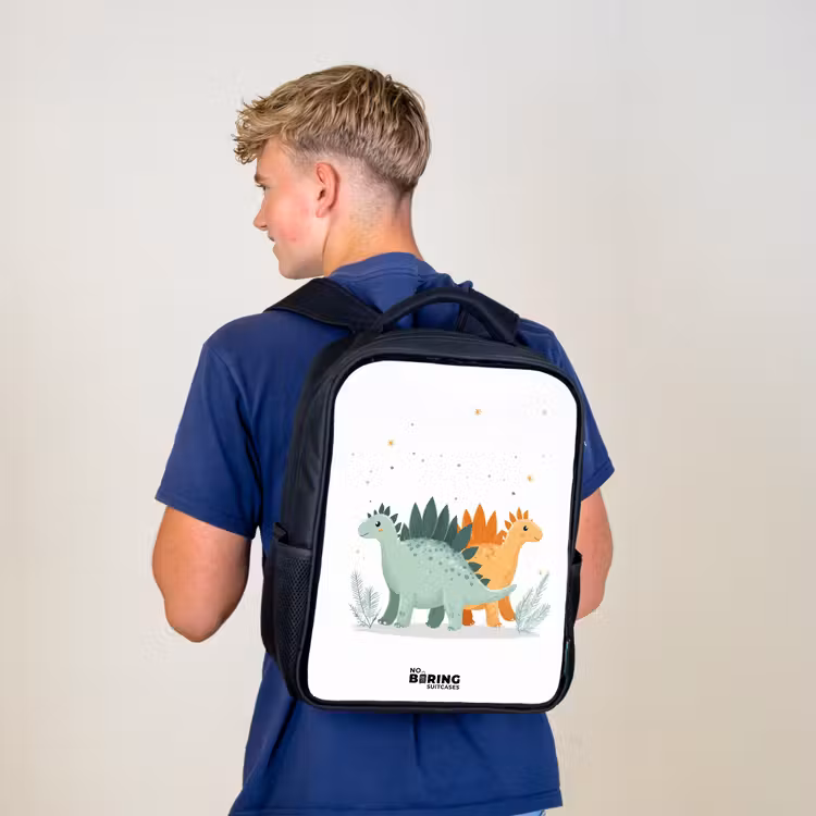 Kinderrugzak - Zwart - Dinos - Dieren - Sterren — 6
