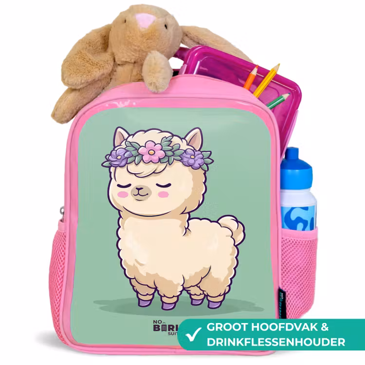 Kinderrugzak - Roze - Kawai - Alpaca - Groen — 2