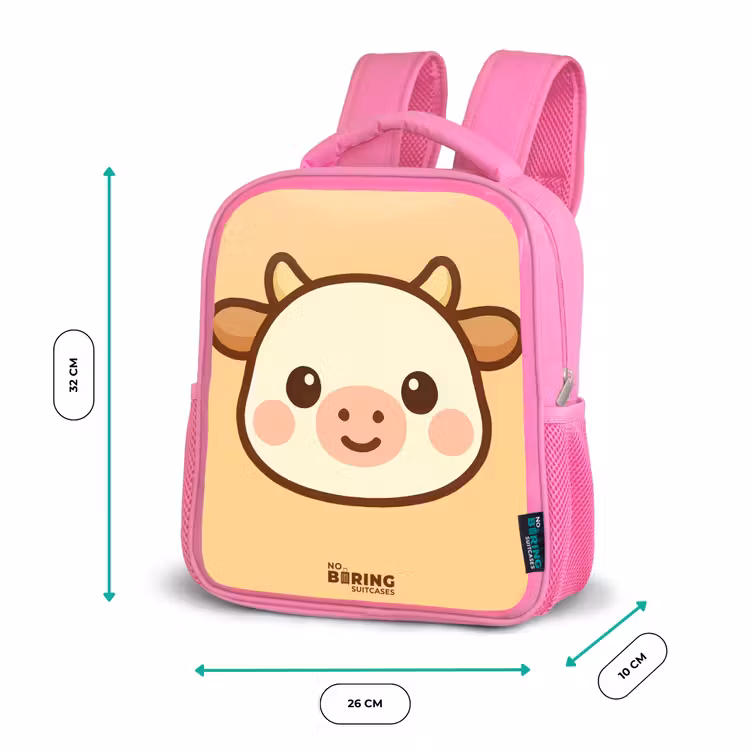 Kinderrugzak - Roze - Kawai - Koe - Bruin — 3