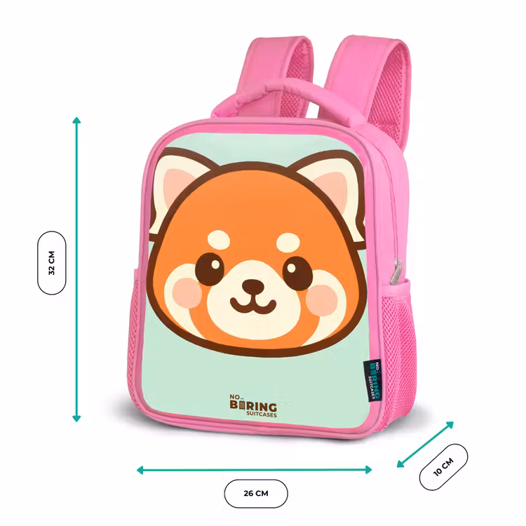 Kinderrugzak - Roze - Kawai - Rode panda - Groen — 3