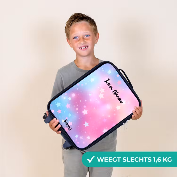 Kinderkoffer - Sterren - Roze - Blauw — 2