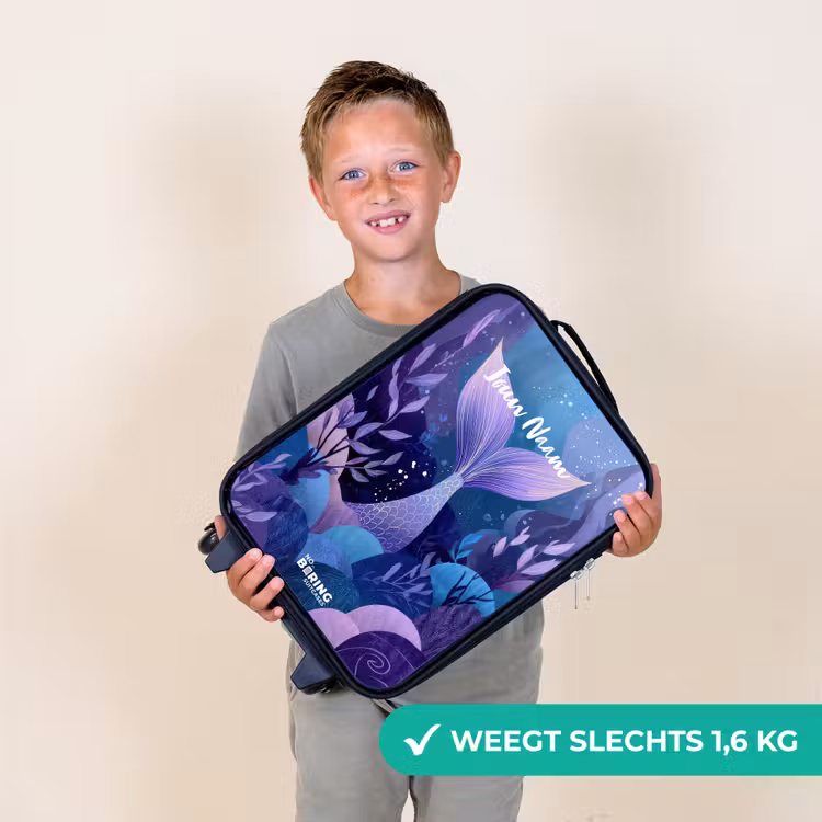 Kinderkoffer - Zeemeermin - Onderwater - Paars - Blauw — 2
