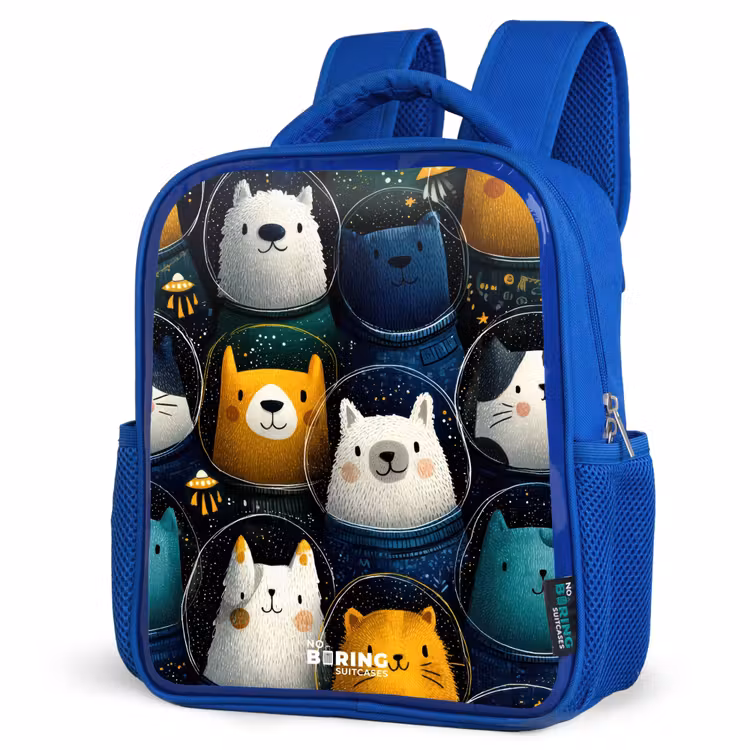 Kinderrugzak - Blauw - Dieren - Sterren - Planeten - Astronaut — 9