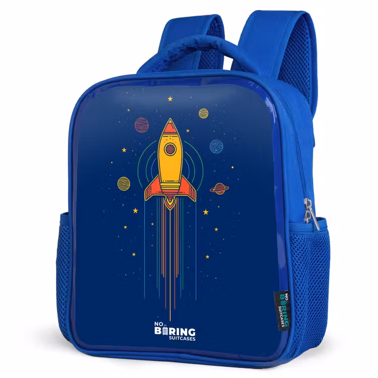 Kinderrugzak - Blauw - Raket - Planeten - Sterren — 9