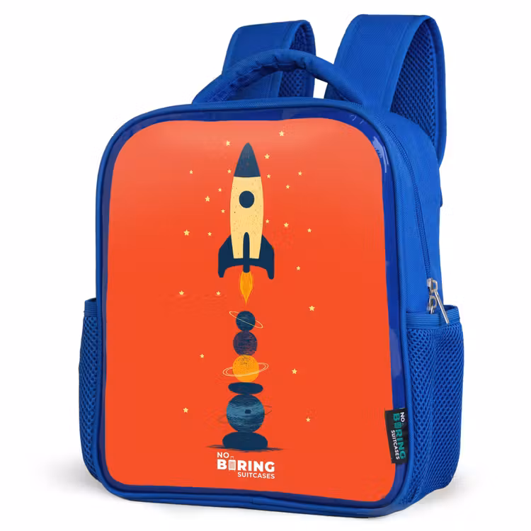 Kinderrugzak - Blauw - Raket - Sterren - Planeten — 9