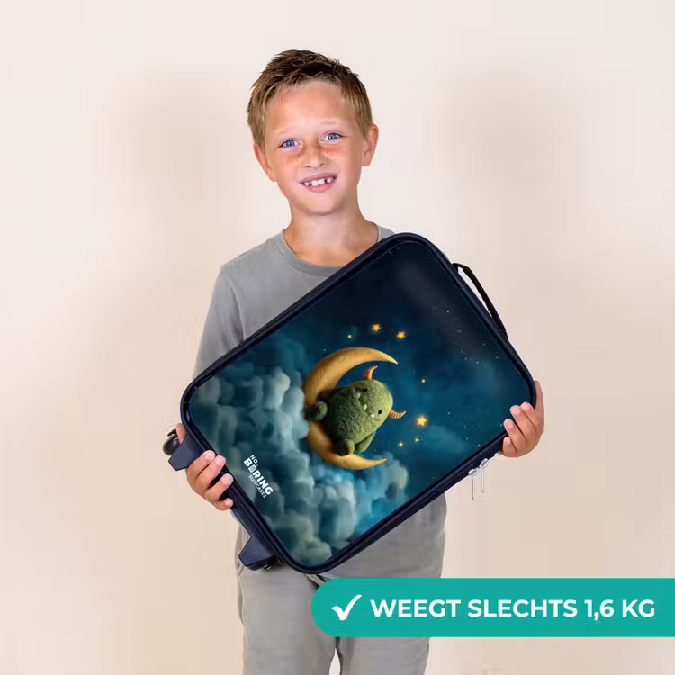 Kinderkoffer - Groen monster op maansikkel — 2