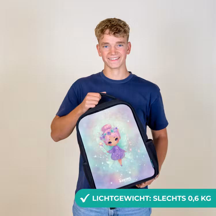 Kinderrugzak - Zwart - Bloemenfee in pastelglans — 3