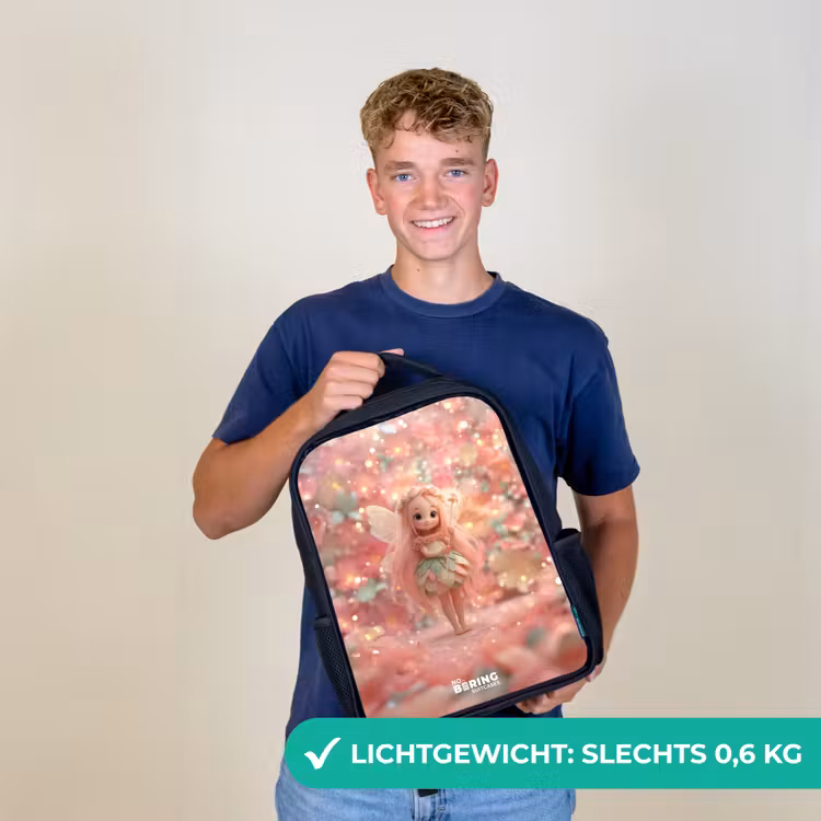 Kinderrugzak - Zwart - Bloemenfee in roze sprookjeswereld — 3