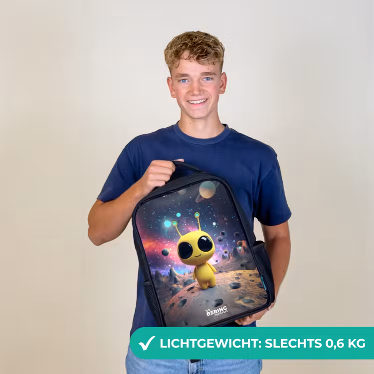 Kinderrugzak - Zwart - Vrolijk buitenaards wezentje — 3
