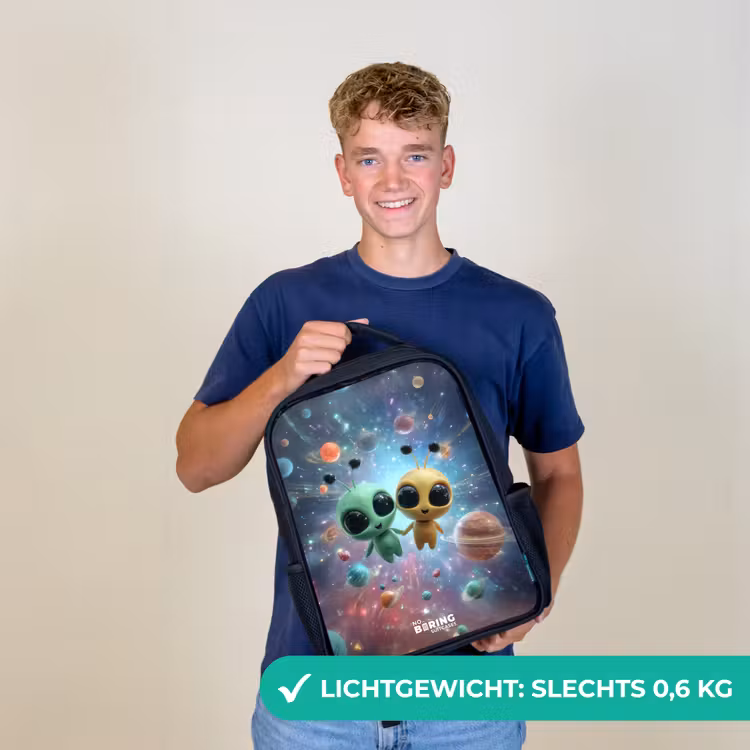 Kinderrugzak - Zwart - Vrolijke buitenaardse vrienden — 3