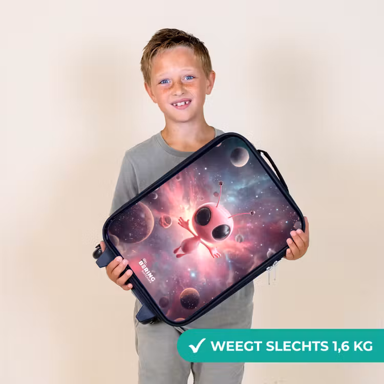 Kinderkoffer - Roze Alien in Sterrennevel — 2