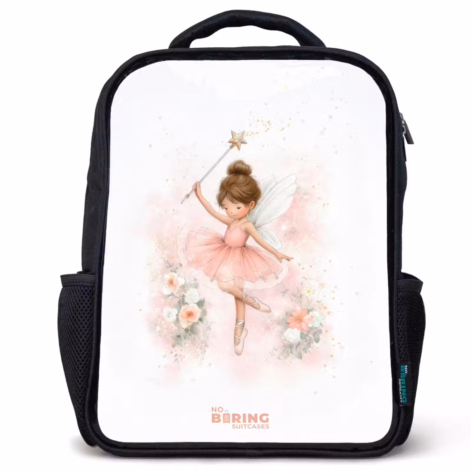 Kinderrugzak - Zwart - Ballerina fee in roze — 1