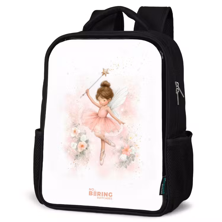 Kinderrugzak - Zwart - Ballerina fee in roze — 7
