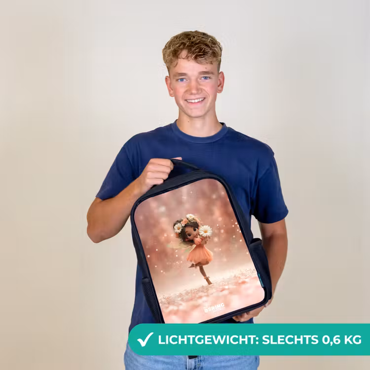 Kinderrugzak - Zwart - Fee met madeliefjes — 3