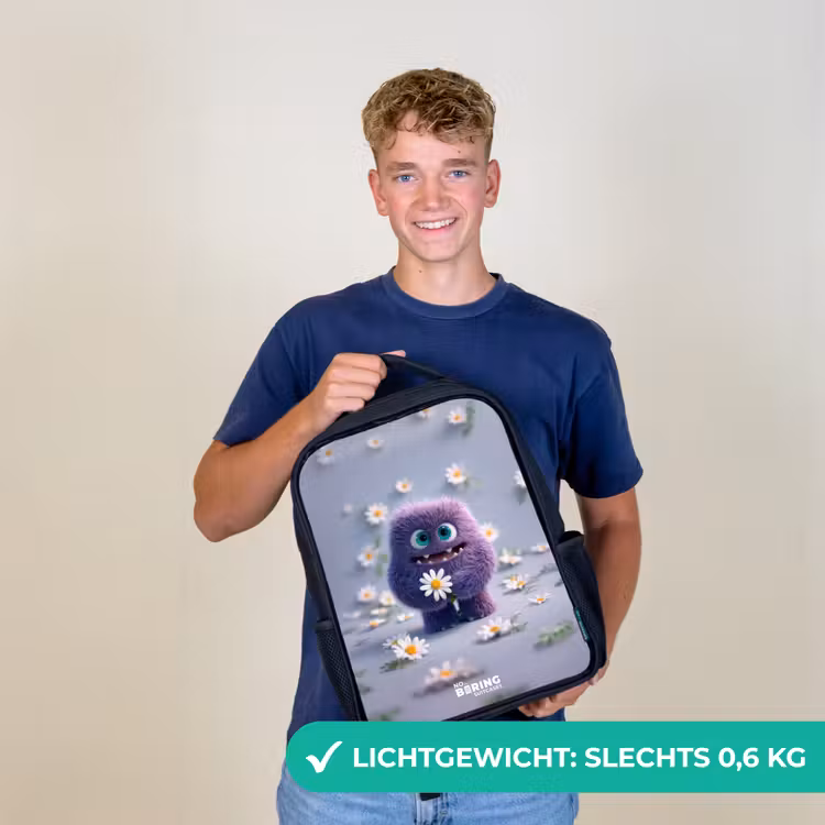Kinderrugzak - Zwart - Paars Pluizig Vriendje met Madelief — 3