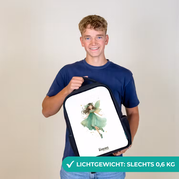 Kinderrugzak - Zwart - Zwevende groene elf — 3